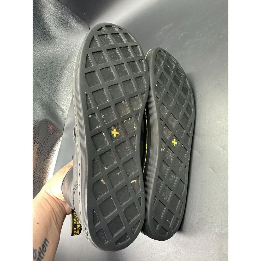 Dr. Martens Black Leather Casual Tobias Booties Woman 5 Air Wear Walking Sole
